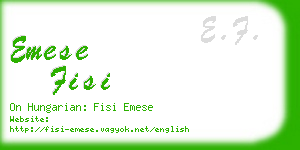 emese fisi business card